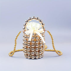 Golden Bucket Round Bag Acrylic Evening Bag