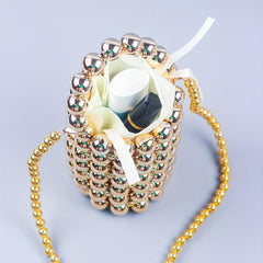 Golden Bucket Round Bag Acrylic Evening Bag