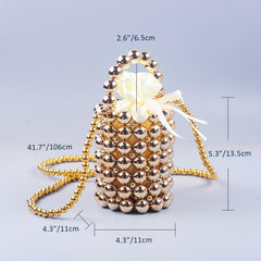Golden Bucket Round Bag Acrylic Evening Bag