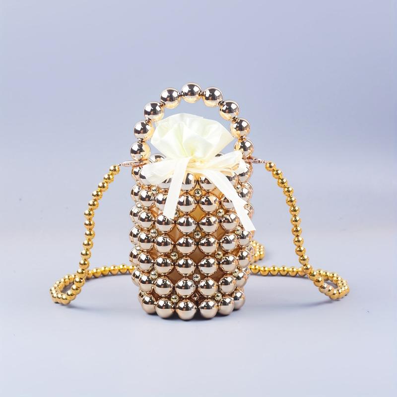 Golden Bucket Round Bag Acrylic Evening Bag
