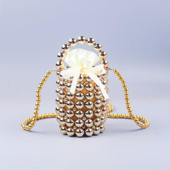 Golden Bucket Round Bag Acrylic Evening Bag