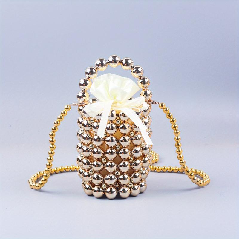 Golden Bucket Round Bag Acrylic Evening Bag