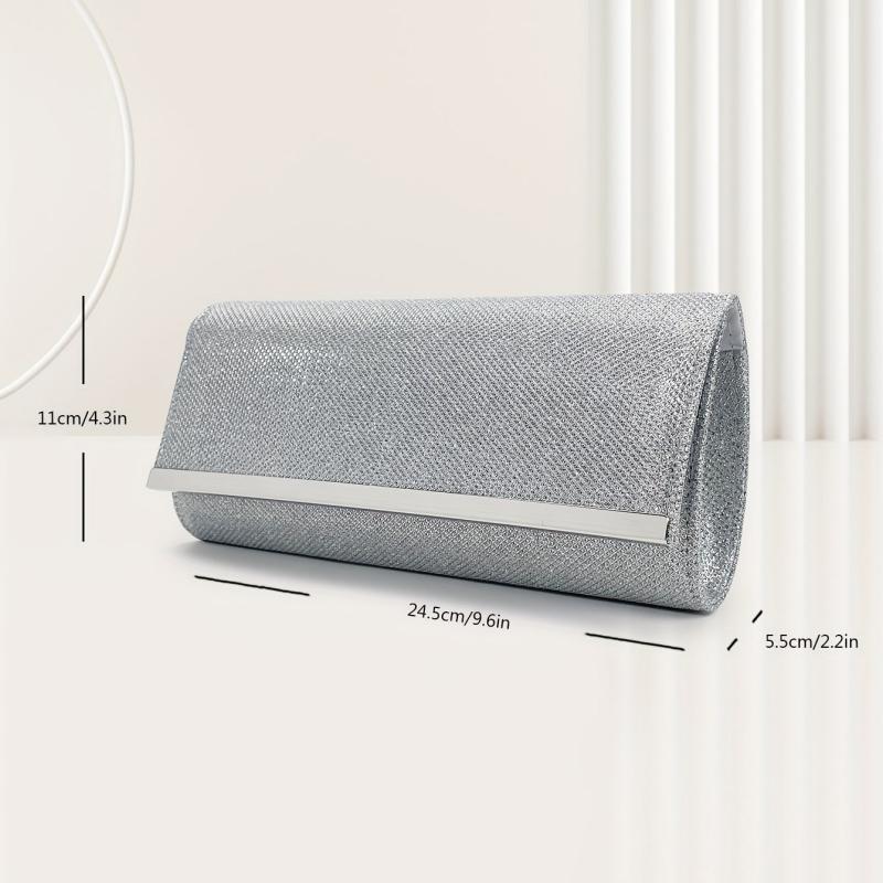 Glitter Clutch Dinner Bag Classic Flap Evening Bag For Party Women's
