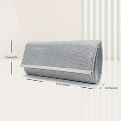 Glitter Clutch Dinner Bag Classic Flap Evening Bag For Party Women's