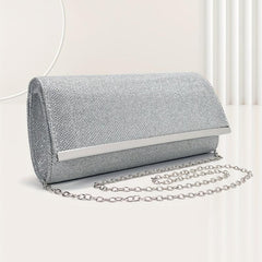 Glitter Clutch Dinner Bag Classic Flap Evening Bag For Party Women's