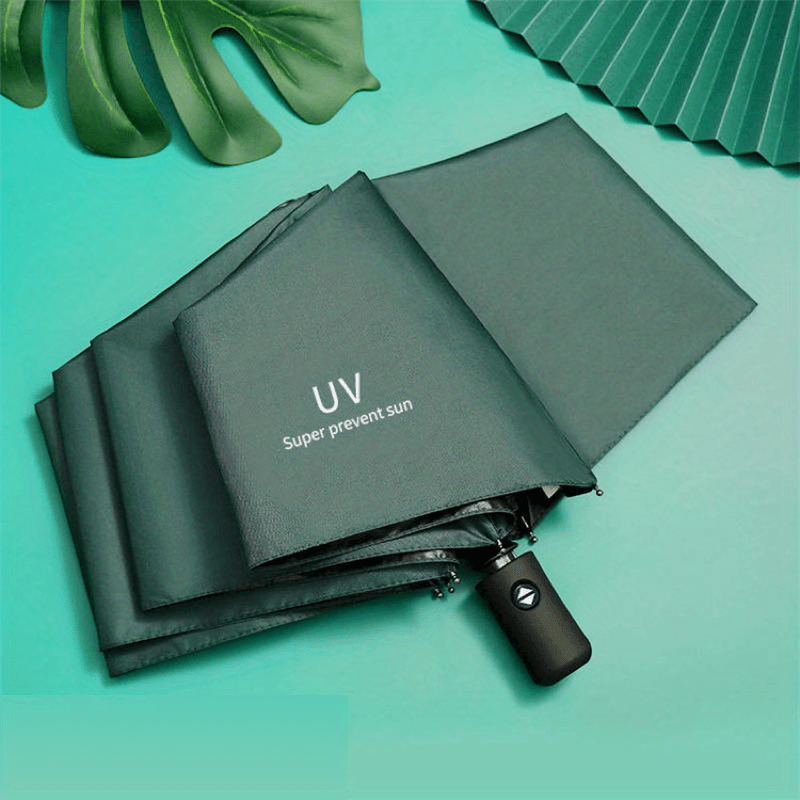 3 Fold Auto Sunshade Umbrella Rain or Shine Dual Use Outdoor UV Protection