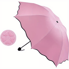 3-Fold Plastic Sun Umbrella Flowering Design