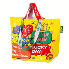 Rainbow Large Tote Bag Shoulder Bag Eco Friendly Shopping Grocery Bag