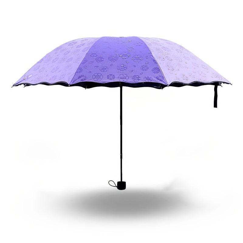 Compact Casual Sun Umbrella with Blooming Material