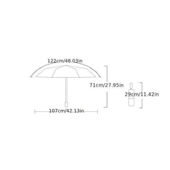 Large Flower Sunshade Manual Umbrella 10 Ribs