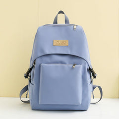 Casual Large Capacity Backpack with Bear Pendant Preppy Travel Bag