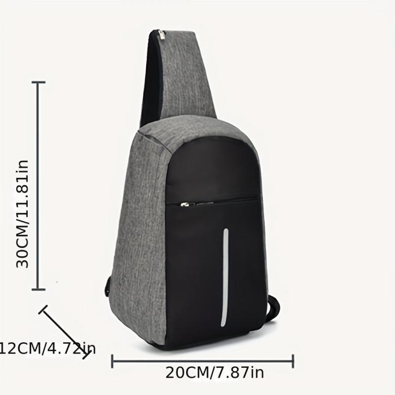 Anti Theft Sling Bag Lightweight Sports Gym Chest Bag Zipper Crossbody Bag