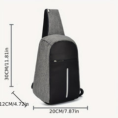 Anti Theft Sling Bag Lightweight Sports Gym Chest Bag Zipper Crossbody Bag