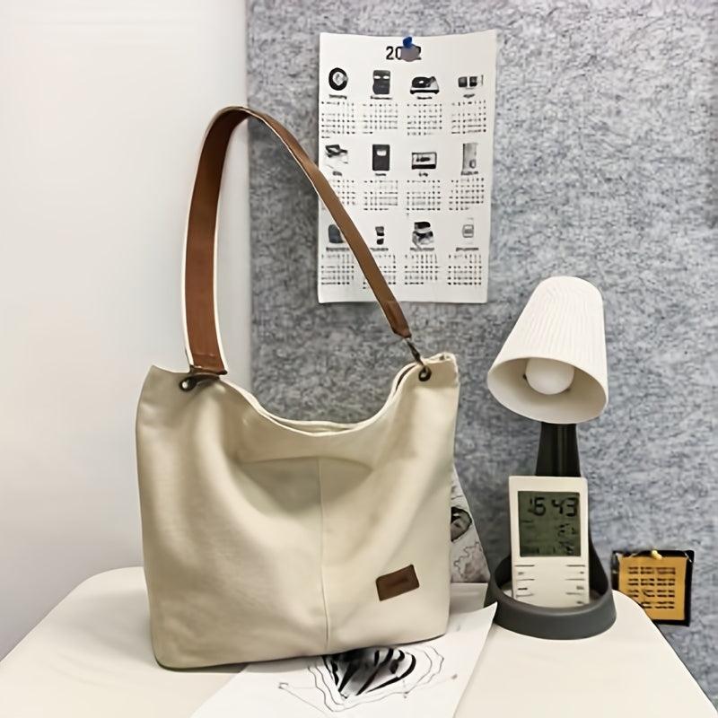 Canvas Shoulder Bag Large Capacity for Work Travel School