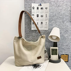 Canvas Shoulder Bag Large Capacity for Work Travel School