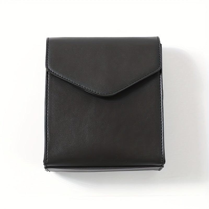 Men's Crossbody Square Bag PU Leather Shoulder Bag