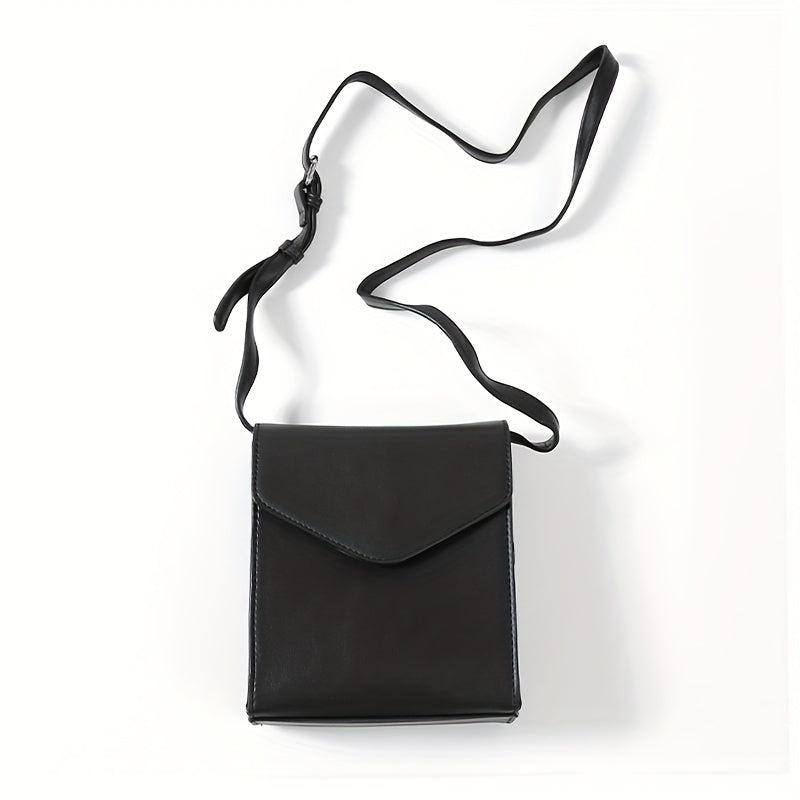 Men's Crossbody Square Bag PU Leather Shoulder Bag
