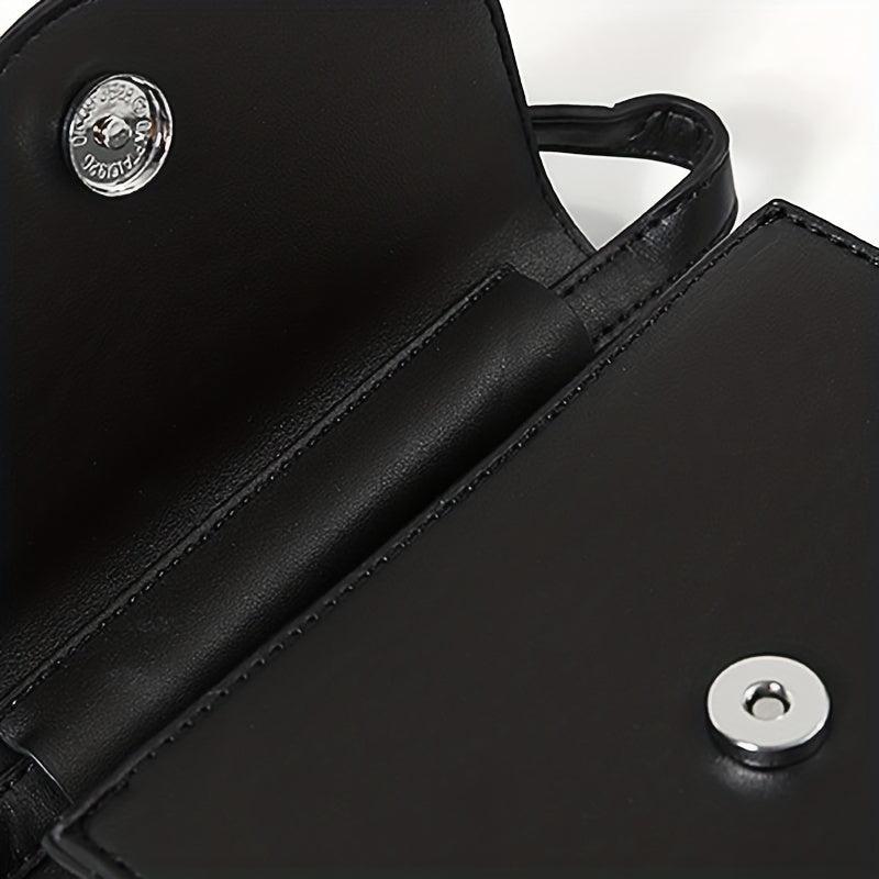 Men's Crossbody Square Bag PU Leather Shoulder Bag