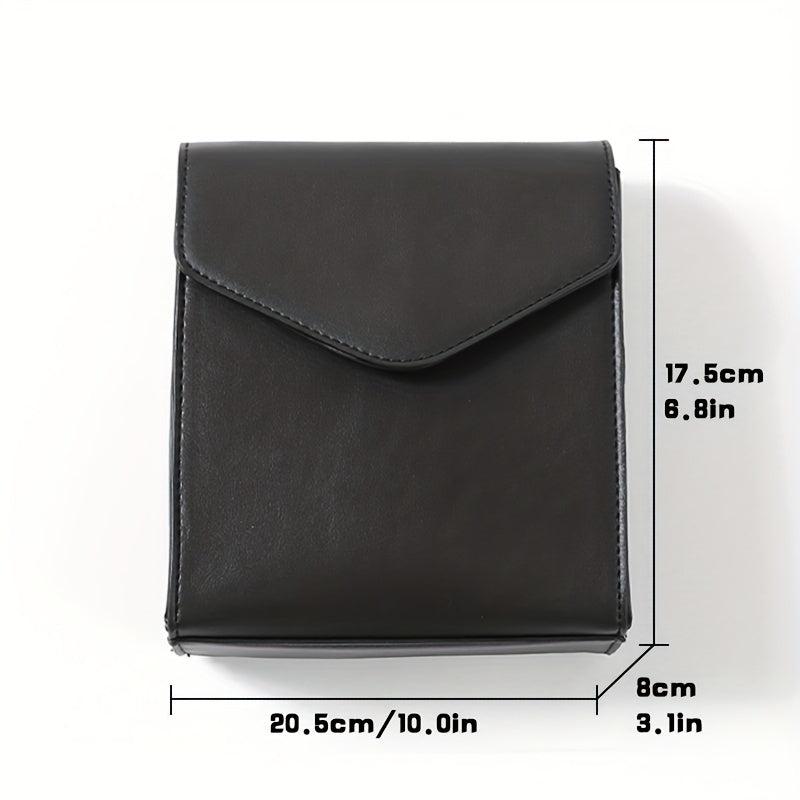 Men's Crossbody Square Bag PU Leather Shoulder Bag