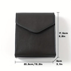 Men's Crossbody Square Bag PU Leather Shoulder Bag