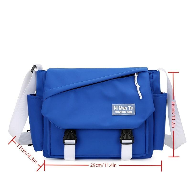 Men's Nylon Crossbody Bag Casual Large Capacity Messenger Bag