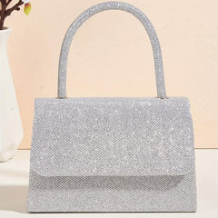 Glitter Satchel Bag Classic Handbag Chain Strap Banquet Bag