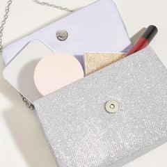 Glitter Satchel Bag Classic Handbag Chain Strap Banquet Bag