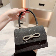 Rhinestone Glitter Chain Handbag Bling Clutch Purse Cocktail Evening Bag