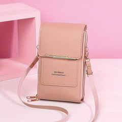 Mini Phone Bag PU Leather Card Storage Organizer Crossbody Coin Purse