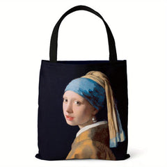 Famous Painting Series Tote Bag Lightweight Canvas Shoulder Bag