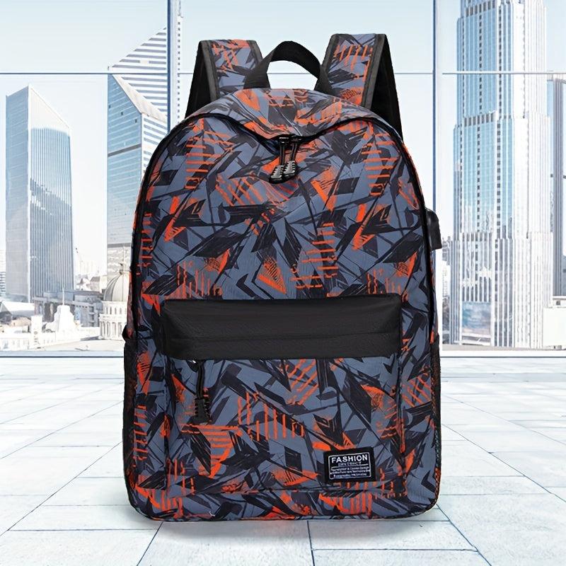 Men's Large Capacity Business Travel Oxford Computer Backpack