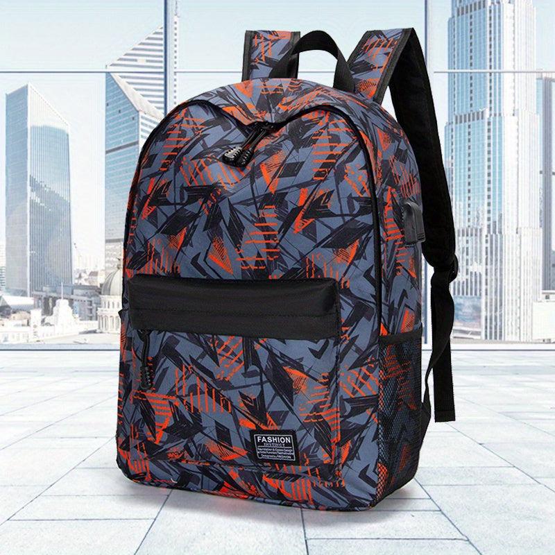 Men's Large Capacity Business Travel Oxford Computer Backpack