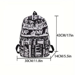 Graffiti Backpack Casual School Bag for Students