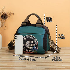 Chinese Style Totem Men's Casual Crossbody Bag With Adjustable Shoulder Strap