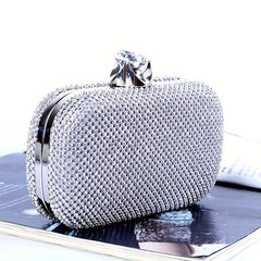 Glitter Rhinestone Clutch Purse Handbag for Prom