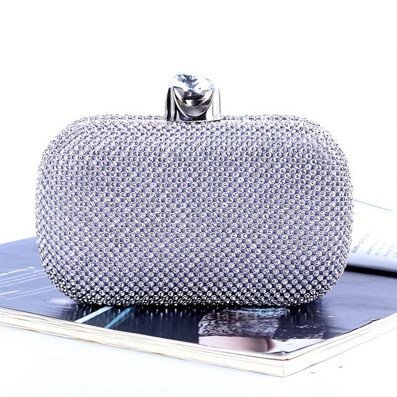 Glitter Rhinestone Clutch Purse Handbag for Prom