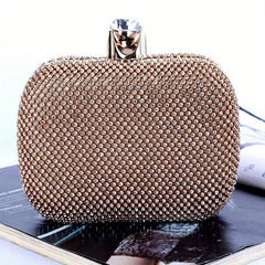Glitter Rhinestone Clutch Purse Handbag for Prom