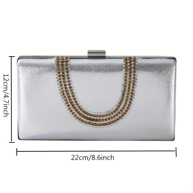 Rhinestone Evening Bag Glitter Dinner Clutch Bag for Party Wedding & Prom