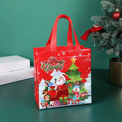 Christmas Pattern Storage Handbag Lightweight Non woven Bag