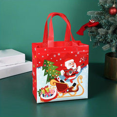 Christmas Pattern Storage Handbag Lightweight Non woven Bag