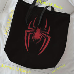Halloween Spider Print Tote Bag - Large Travel Beach Shoulder Bag