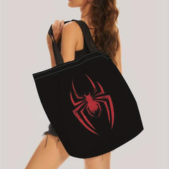 Halloween Spider Print Tote Bag - Large Travel Beach Shoulder Bag