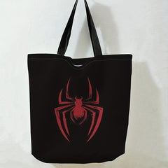 Halloween Spider Print Tote Bag - Large Travel Beach Shoulder Bag