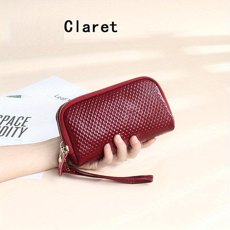 Minimalist Solid Clutch Wallet Classic Zipper Wallet Women's