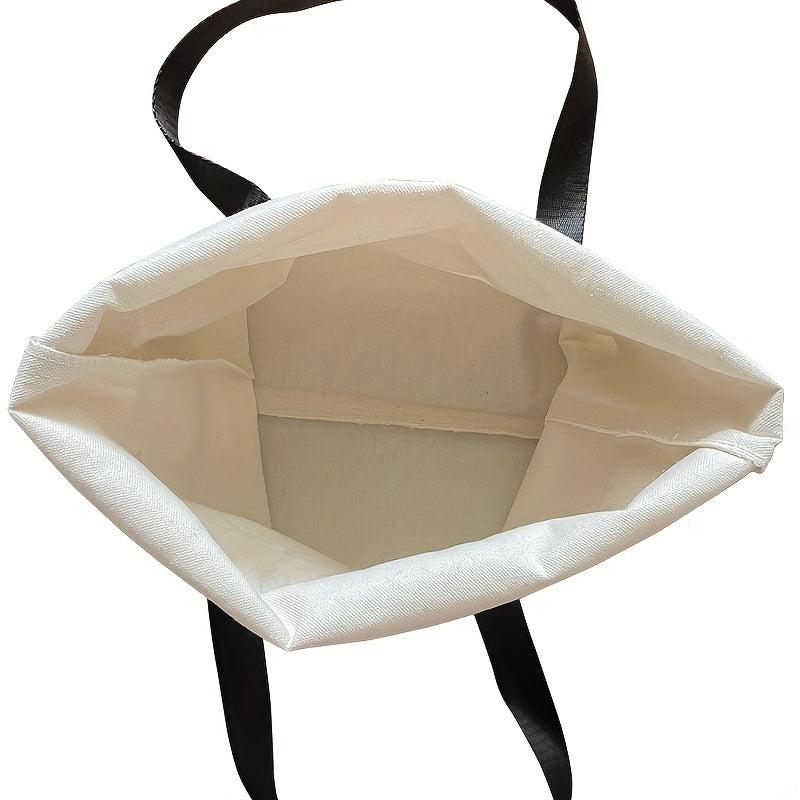 Letter & Girl Pattern Shoulder Bag African American Handbag Organizer