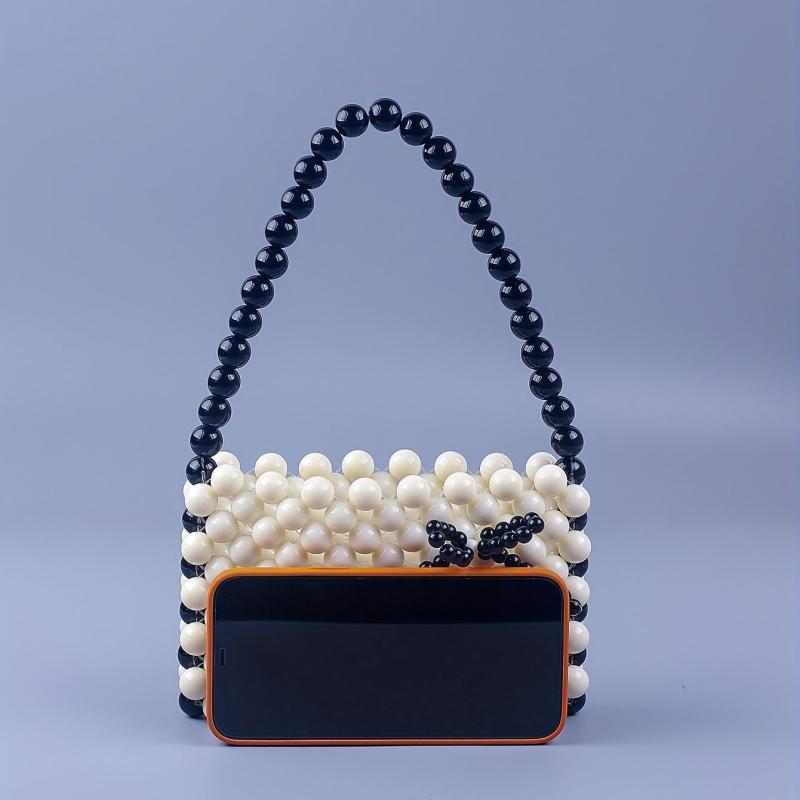 Beaded Acrylic Handbag Satchel Purse
