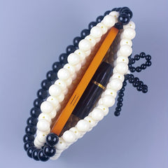 Beaded Acrylic Handbag Satchel Purse