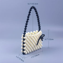 Beaded Acrylic Handbag Satchel Purse