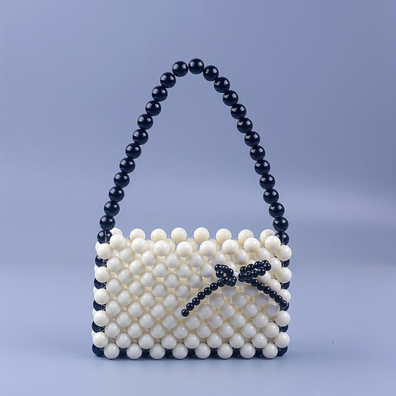 Beaded Acrylic Handbag Satchel Purse