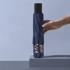 10 Ribs Travel Folding Umbrella, Strong & Portable, Rain or Shine Dual Use